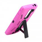 Wholesale LG Volt 2, G4 Mini, C90 Armor Hybrid Stand Case (Hot Pink)